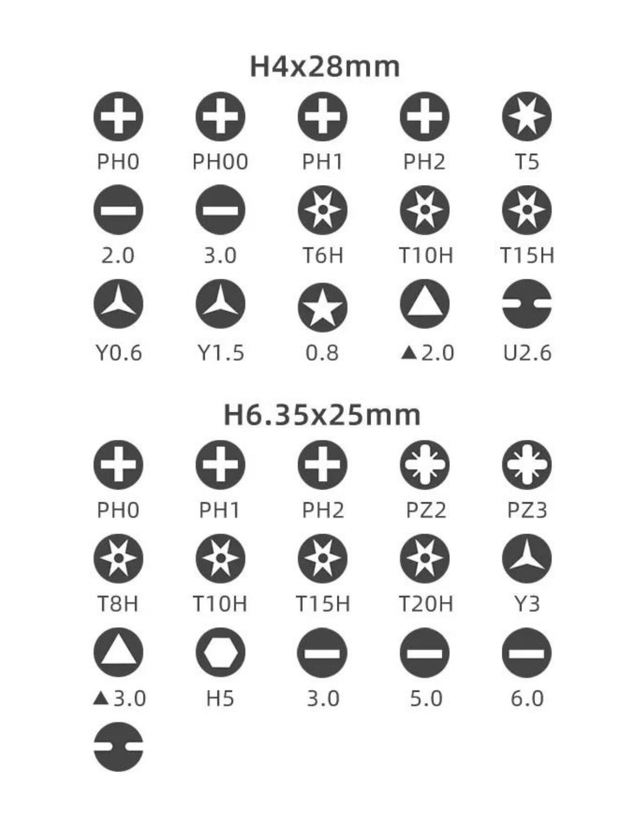 31 embouts