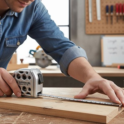 Metre ruban inoxydable pour mesurer longueur planche