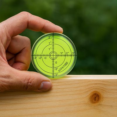 Niveau Ă bulle ronde pour voir l'angle horizontal