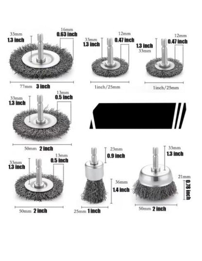 10 brosses en acier 