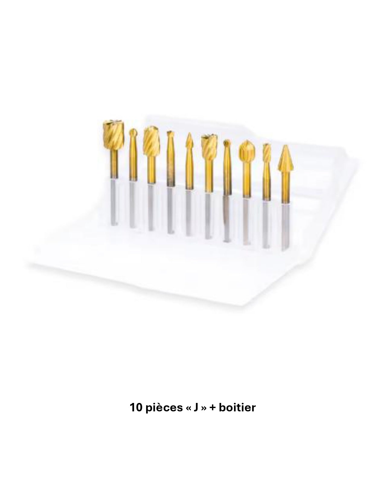 10 pieces J et boitier