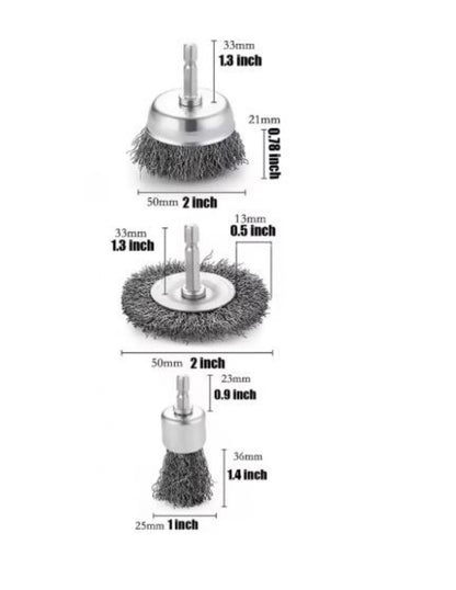 3 brosses en acier 