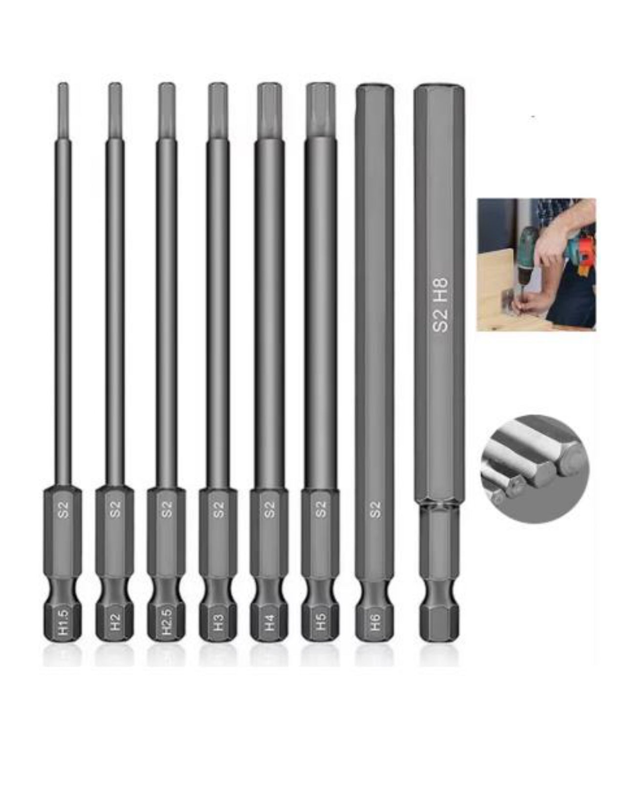 8 embouts visseuse Allen 