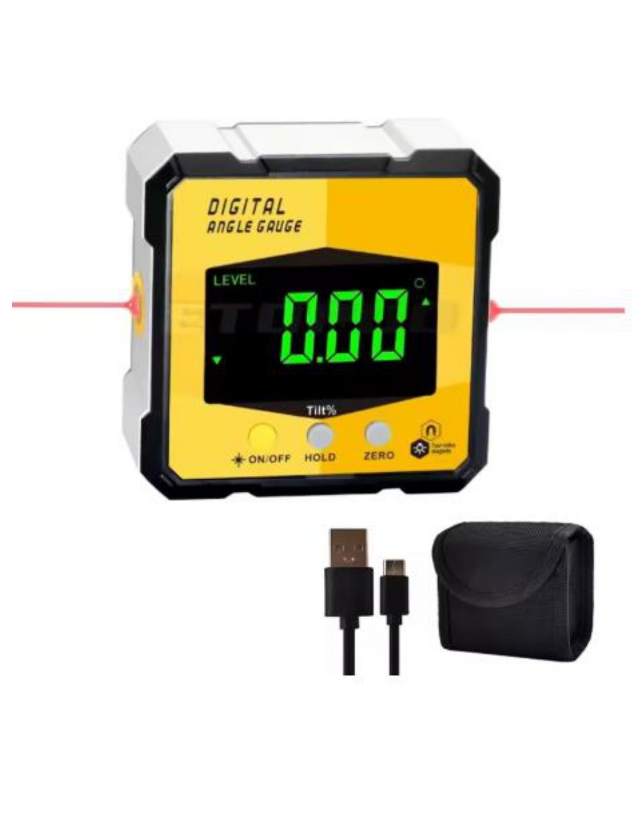 Inclinomètre laser Jaune