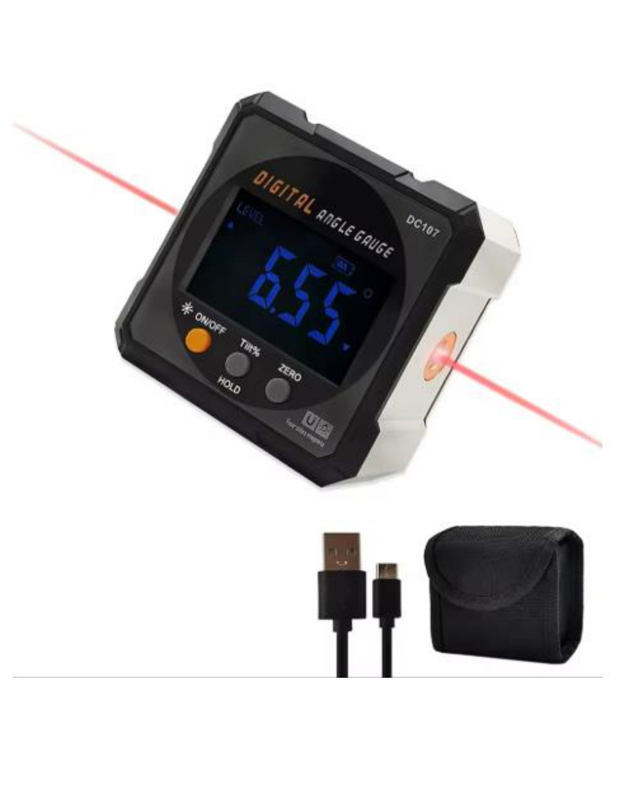 Inclinomètre laser Noir