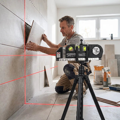 Niveau laser 3 lignes avec trépied pour la pose de carreaux 