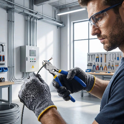 Pince coupante bleu pour réparations électrique 