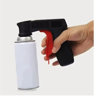Pistolet peinture poignée noir rouge pour aérosol