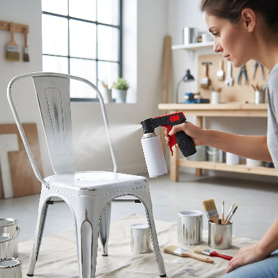 Pistolet peinture poignée pour repeindre chaise en métal