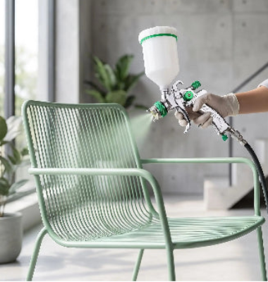 Pistolet peinture pour peinturer mobilier en métal 