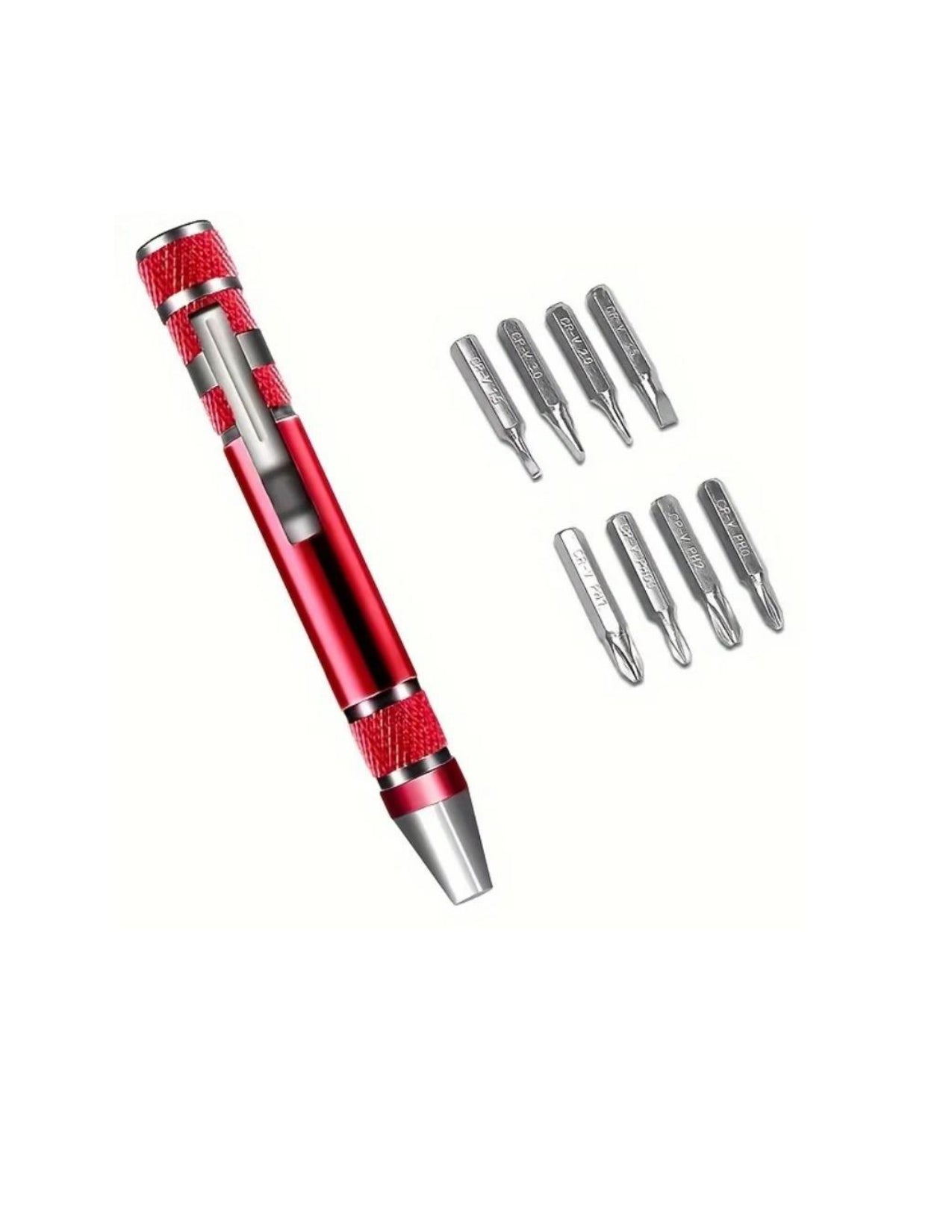 Tournevis rouge 8 embouts