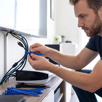 Attache cable​ se fixe sans outil