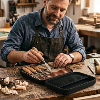 BOITE A OUTILS muni d’un filet de maintien 