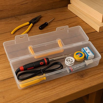 BOITE A OUTILS plastique tranparent 