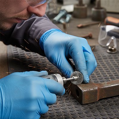 Brosse métallique perceuse de finition