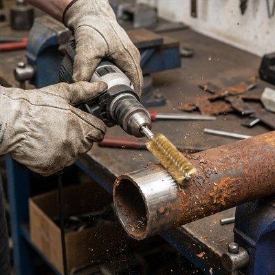 Brosse métallique perceuse​ ​enlever la rouille 