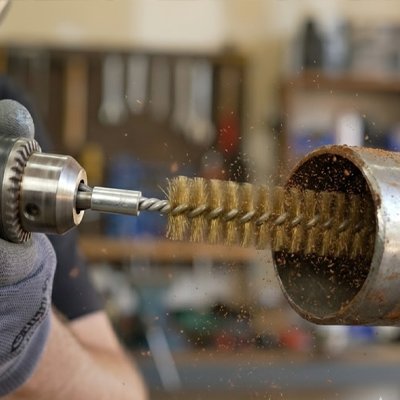 Brosse métallique perceuse​​ nettoyage des métaux