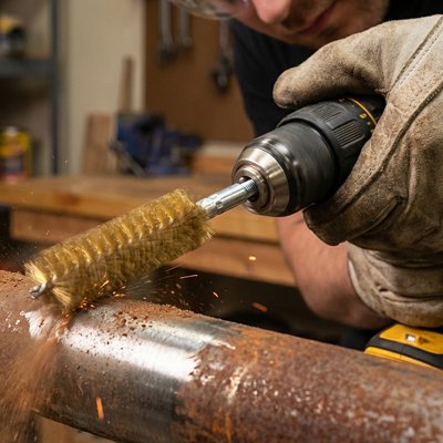 Brosse métallique perceuse​ pour enlever la peinture