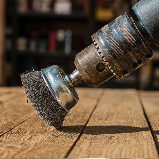 Brosse métallique perceuse pour le bois