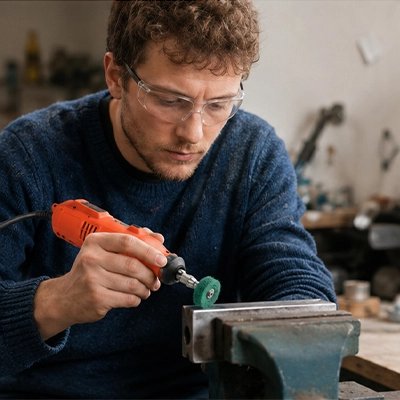 Brosse métallique pour polissage des métaux 