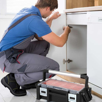 Caisse a outils avec couvercle transparent 