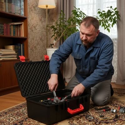 Caisse à outils mousse prédécoupé 