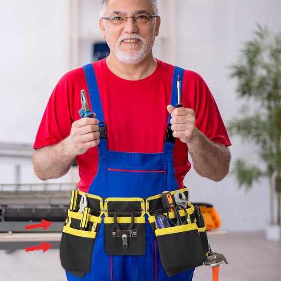 Ceinture porte outils de tissu Oxford 