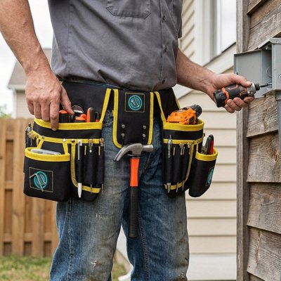 Ceinture porte outils multi pochettes réglables 