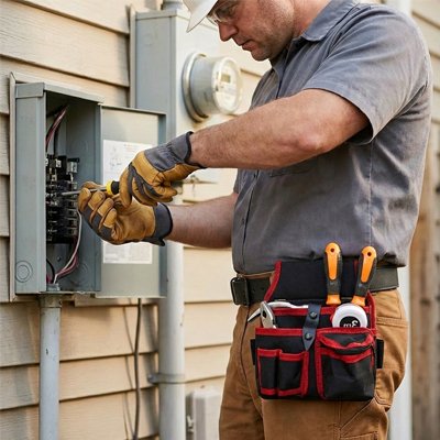 Ceinture porte outils muni de plusieurs pochettes 