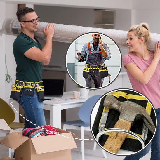 Ceinture porte outils support à marteau 