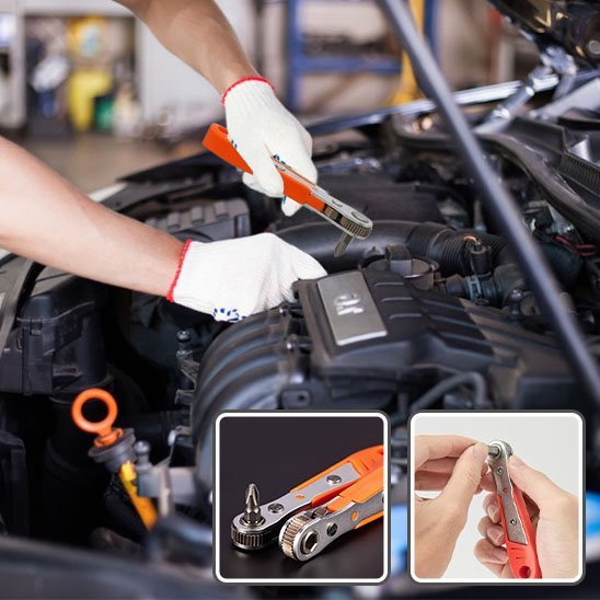 Clé à cliquet 38 dents pour embouts 6.35 mm 