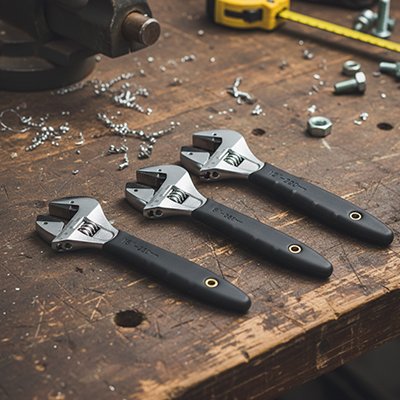 Clé à molette auto ajustable 20cm, 25cm et 30cm