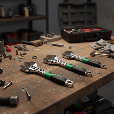 Clé à molette  grade industriel 21cm, 26cm et 31cm