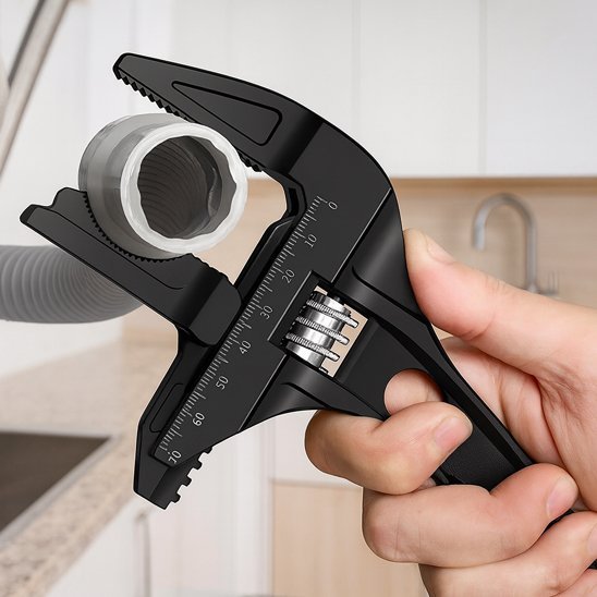 Clé à molette grande ouverture serrage tuyau 