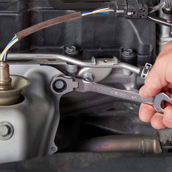 Clé plate à cliquet à 12 pans 