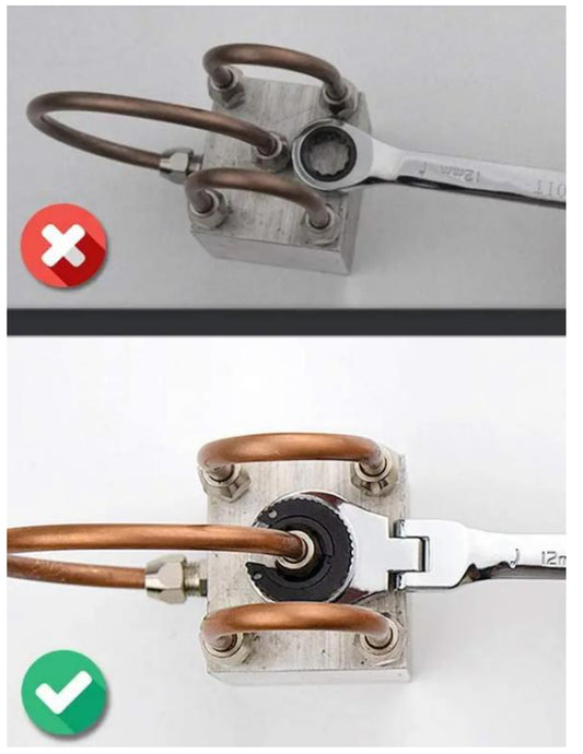 clé plate à cliquet double extrémité ouverte