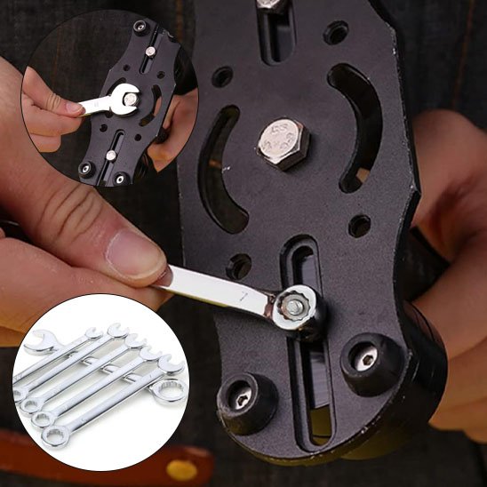 Clé plate jeu 10 miniatures reversible pour differente situation 