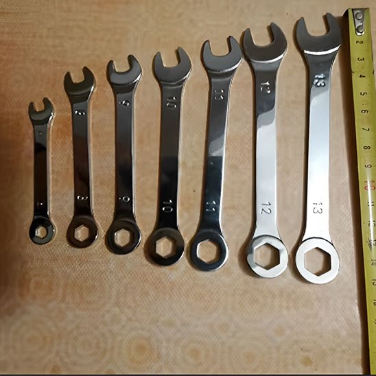 Clé plate mince professionnelle à double extrémité ensemble  