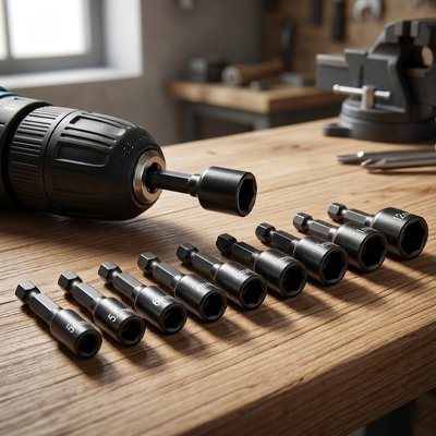 Embout visseuse ensemble 9 pièces de 5 à 12mm