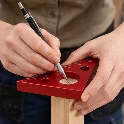 Equerre menuisier en aluminium de 15mm d'épaisseur 