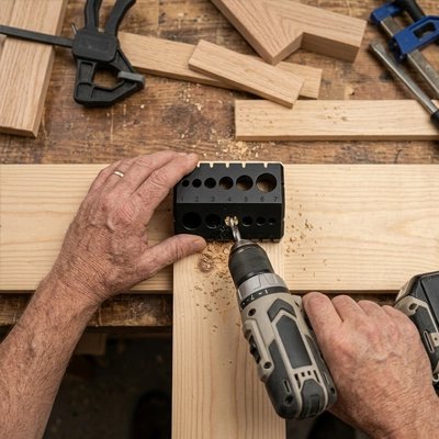 Gabarit de perçage construction de joints biseautés