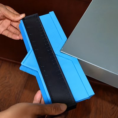 Jauge de contour bleu mesure coin 