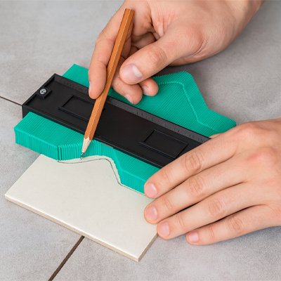 Jauge de contour vert reproduire coupe