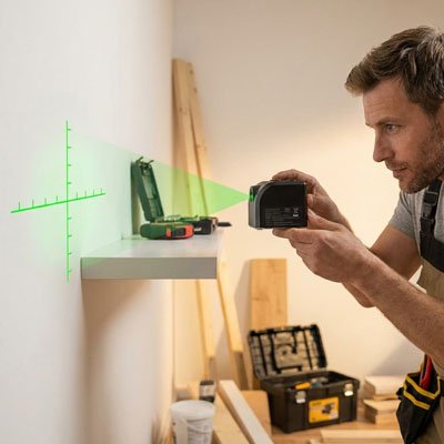 Laser niveau miniature lignes vertes croisees