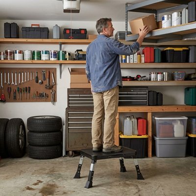 Marche pied pour le garage 