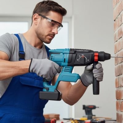 Marteau piqueur avec dispositif de serrage SDS plus
