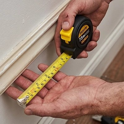 METRE RUBAN  à ruban jaune de 25mm de largeur 