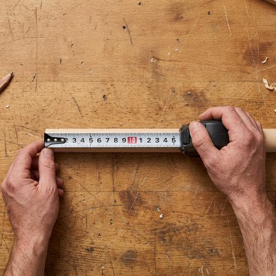 METRE RUBAN blanc de mesure précise