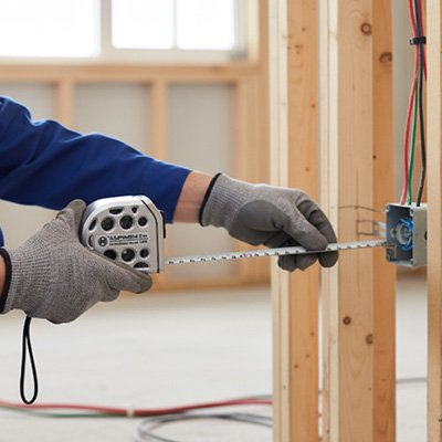 Metre ruban inoxydable pour la construction