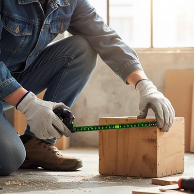 Metre ruban pour mesurer cube en bois 